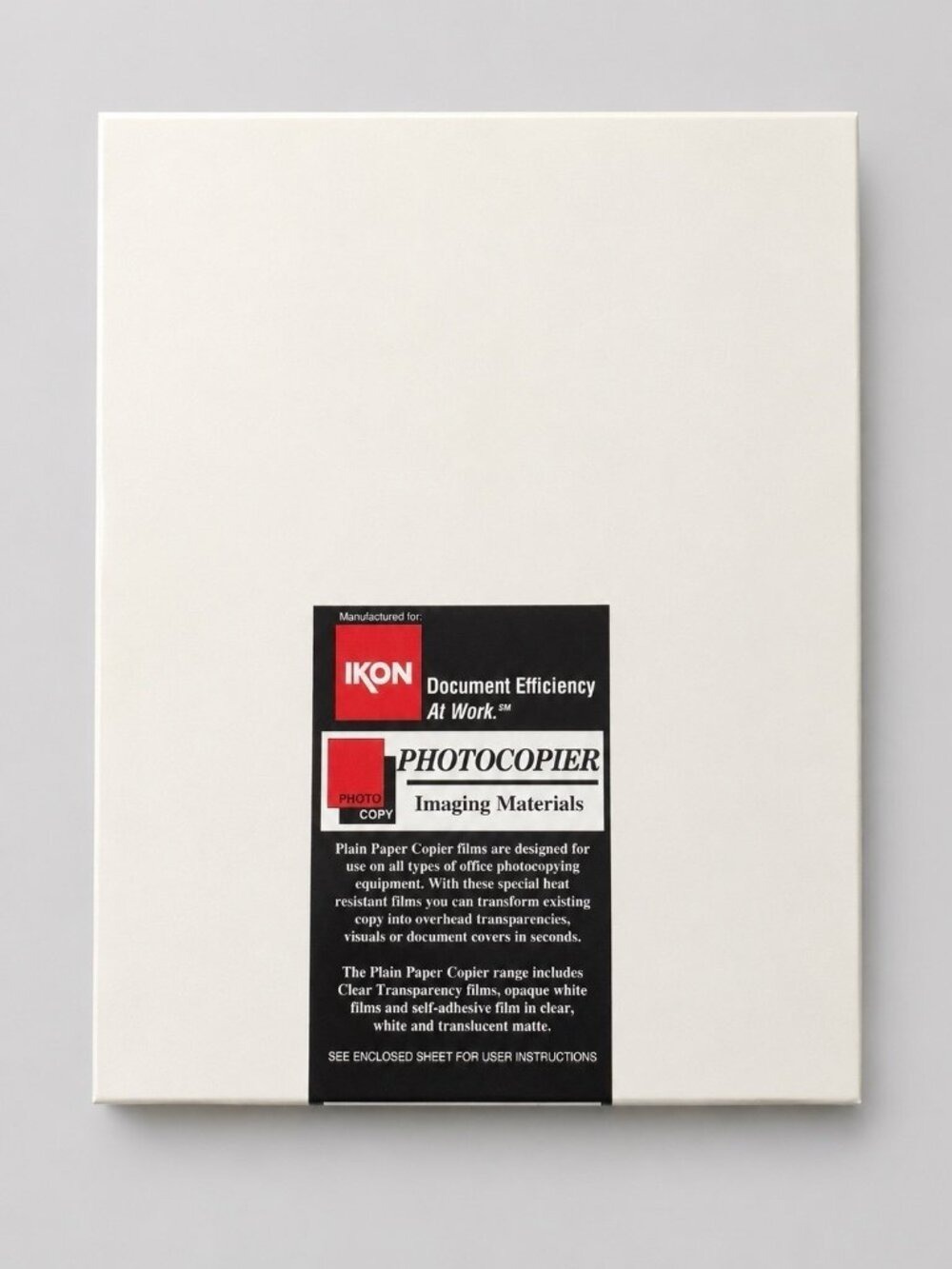 IKON Clear Transparency Film HSCA/5/S 8.5 x 11 High Heat 100 Sheets